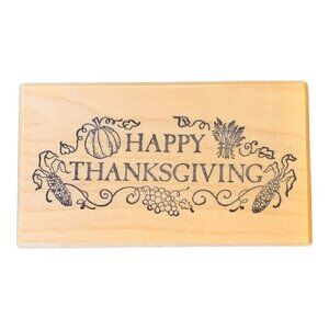 PSX Fall Autumn Thanksgiving Stamp Cookie Tag Holiday Baking Rubber E 846